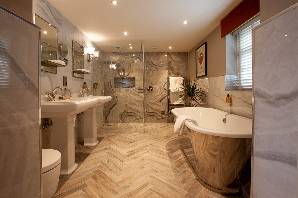 The Fox and Hounds Country Inn Pinfold Luxury Cottage Bedroom En-suite Bathroom